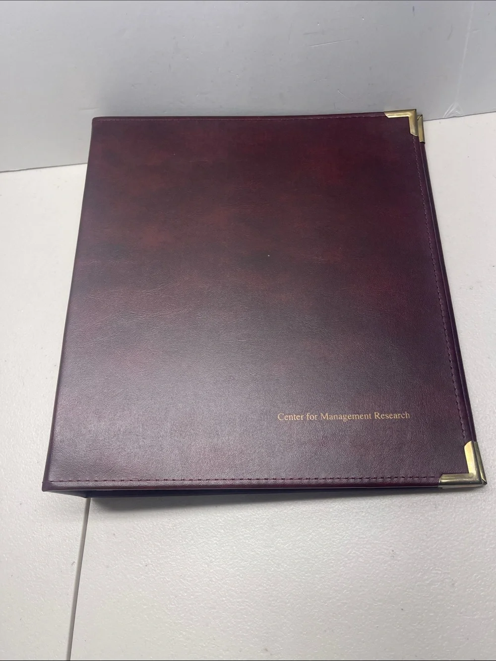 Burgundy Portfolio Binder with Gold Corners
